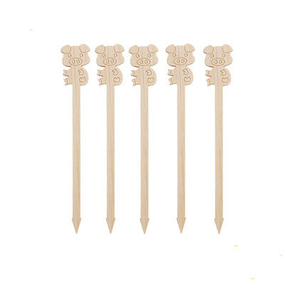Bamboo Animal Topic Rabbit Decorative Picks For Bar Buffet